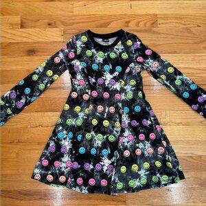 Colorful Smiley Face Kids Dress